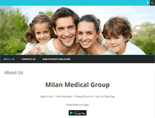 Tablet Screenshot of milanmedicalgroupqc.com
